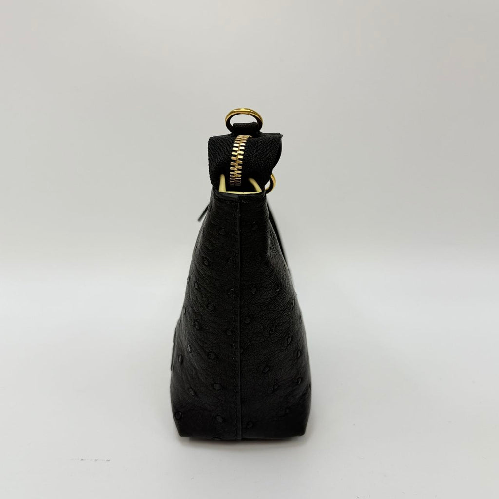 Original Design | High-End Handcrafted Custom Bag-Sail Boat (black Ostrich Leather) - Pre-Owned