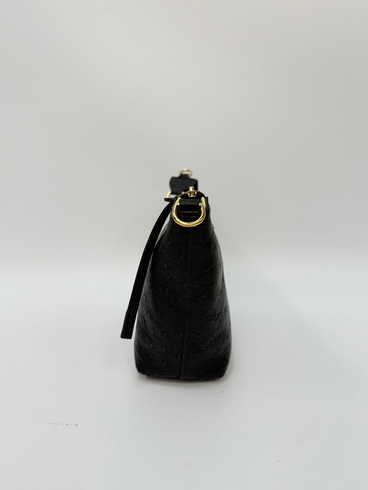 Original Design | High-End Handcrafted Custom Bag-Sail Boat (black Ostrich Leather) - Pre-Owned