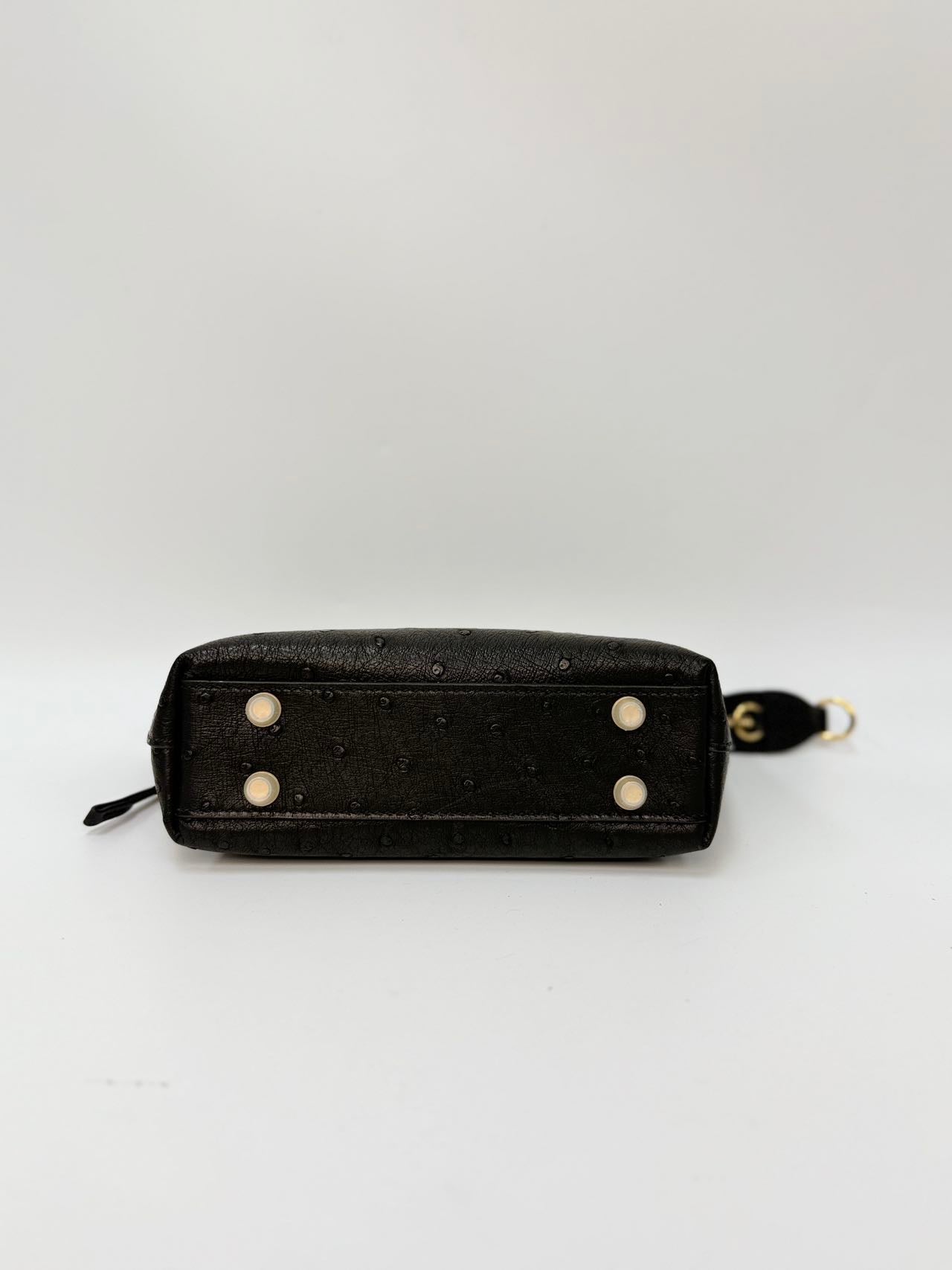 Original Design | High-End Handcrafted Custom Bag-Sail Boat (black Ostrich Leather) - Pre-Owned