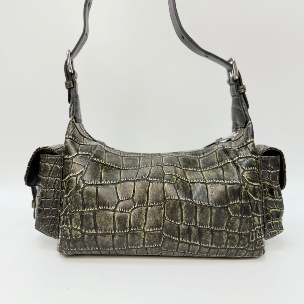 Original Design | High-End Handcrafted Custom Bag-motorcycle Bag（Crocodile Leather） - Pre-Owned