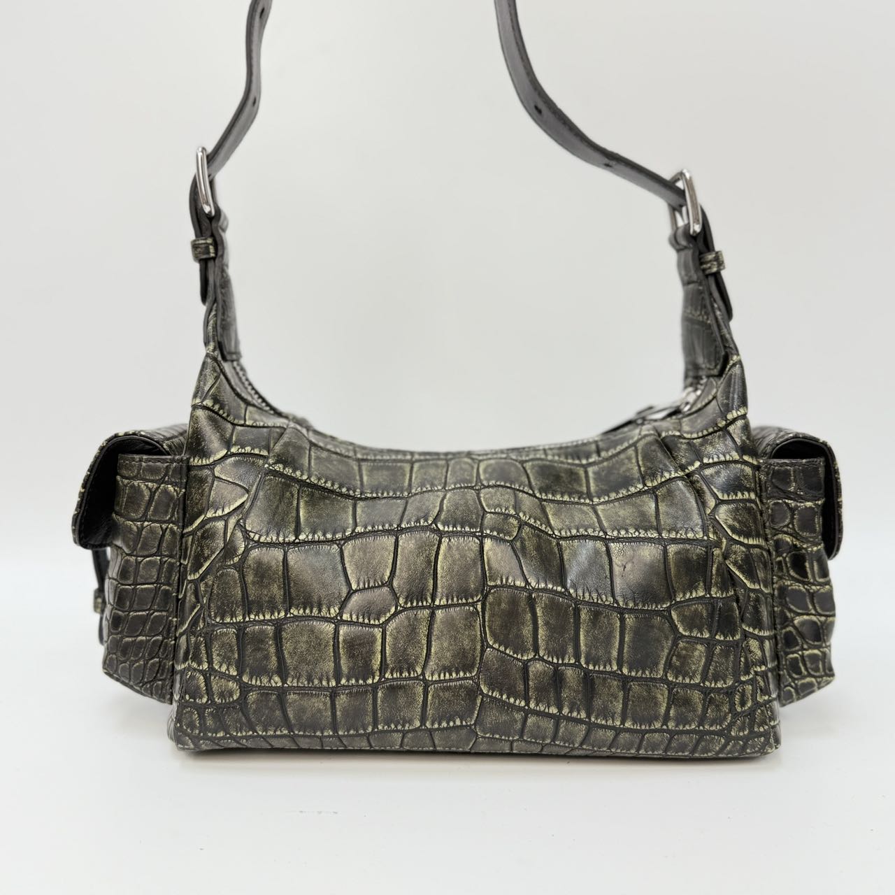 Original Design | High-End Handcrafted Custom Bag-motorcycle Bag（Crocodile Leather） - Pre-Owned
