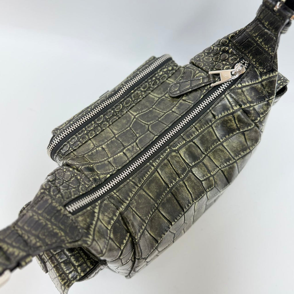 Original Design | High-End Handcrafted Custom Bag-motorcycle Bag（Crocodile Leather） - Pre-Owned