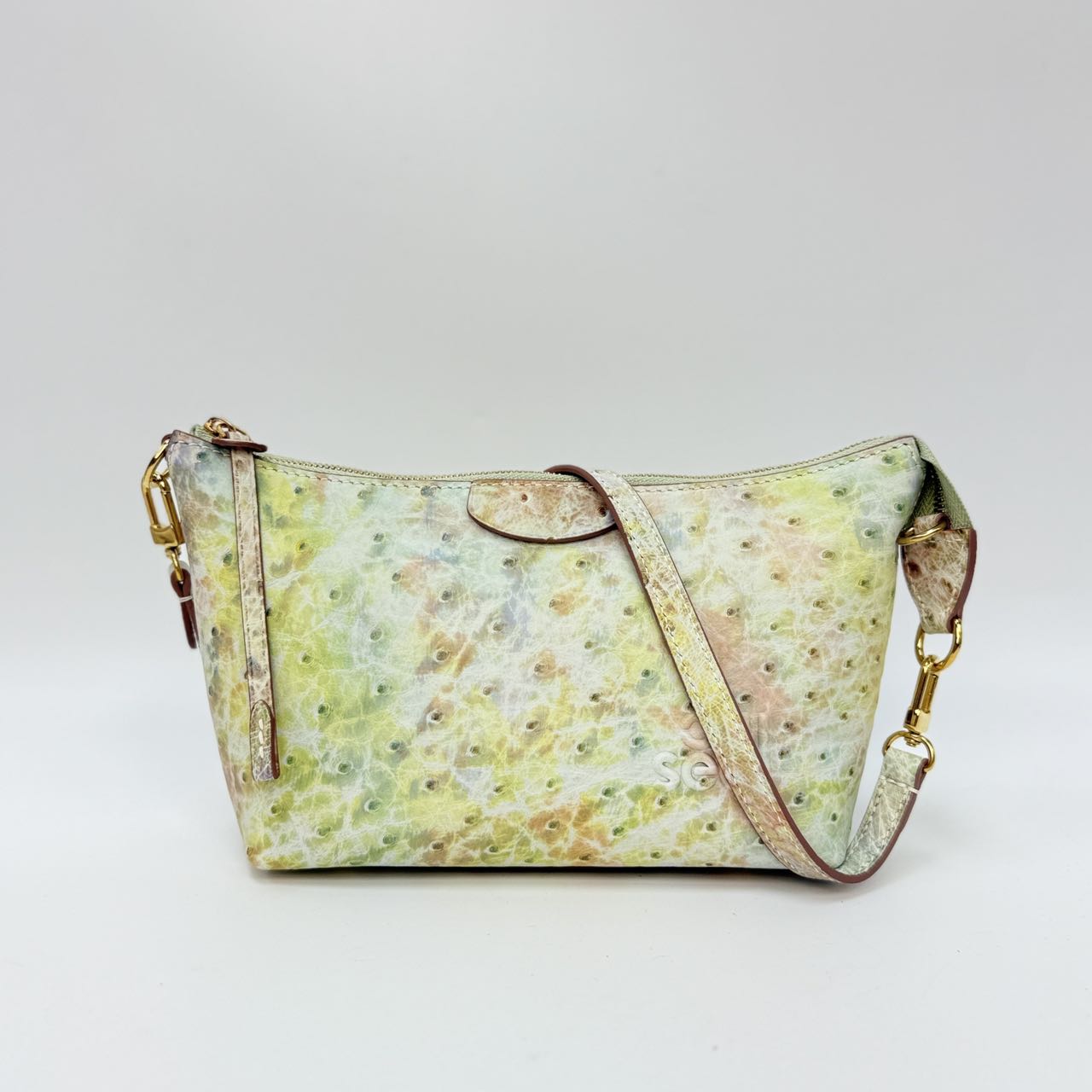 Original Design | High-End Handcrafted Custom Bag-Sail Boat (Colored Ostrich Leather) - Pre-Owned