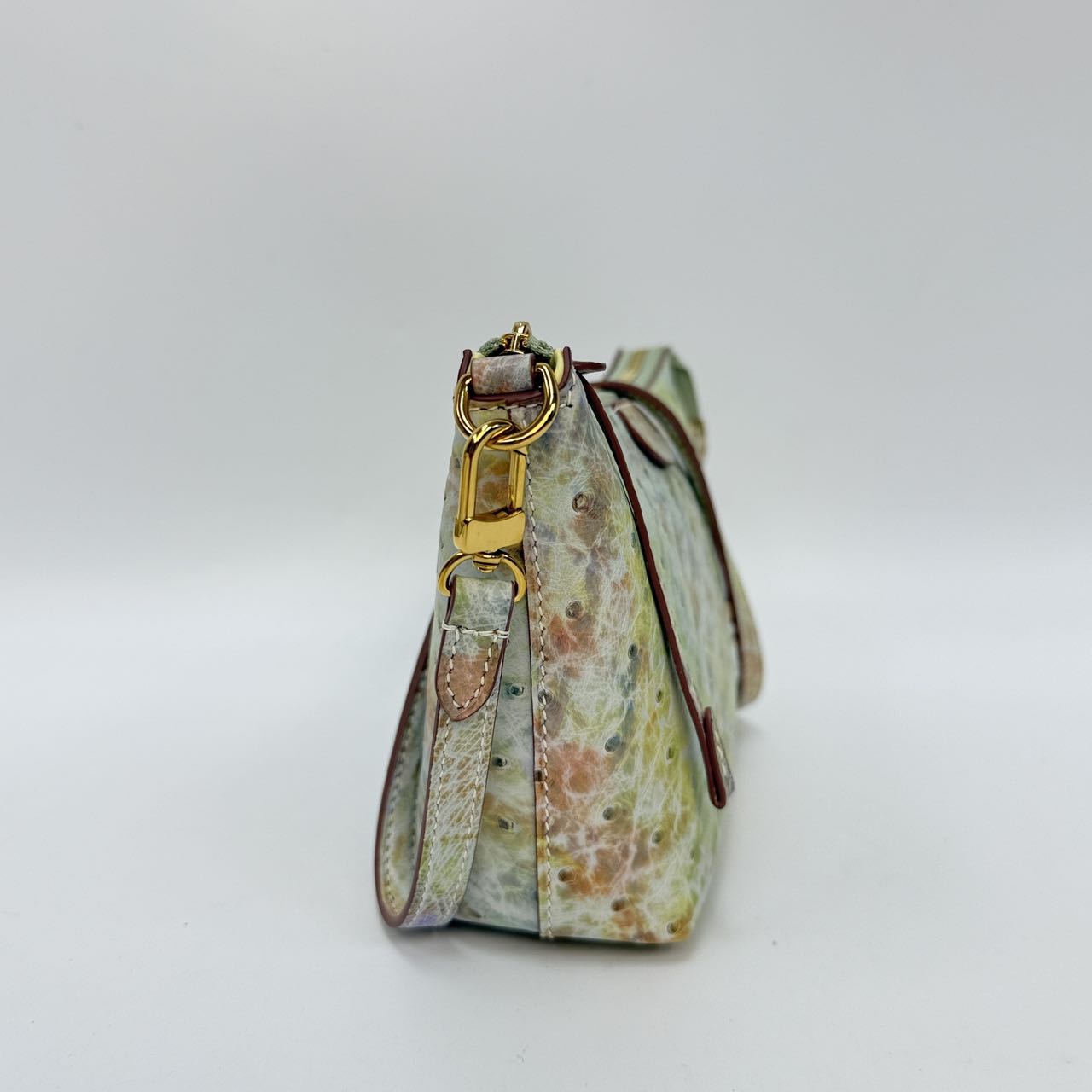 Original Design | High-End Handcrafted Custom Bag-Sail Boat (Colored Ostrich Leather) - Pre-Owned