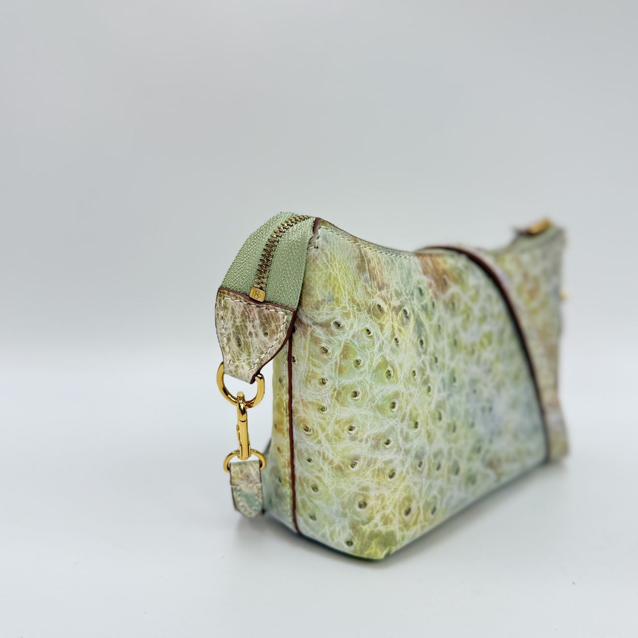 Original Design | High-End Handcrafted Custom Bag-Sail Boat (Colored Ostrich Leather) - Pre-Owned