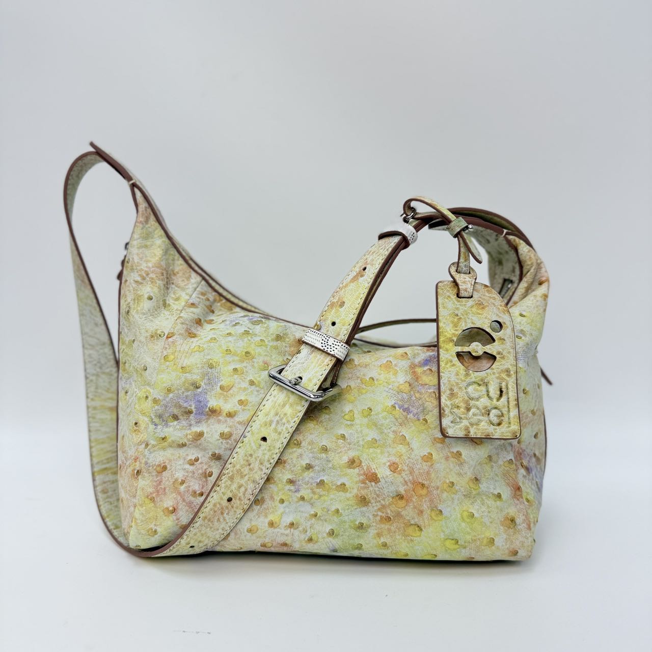 Original Design | High-End Handcrafted Custom Bag-BUBU HOBO(Colored Ostrich Leather) - Pre-Owned