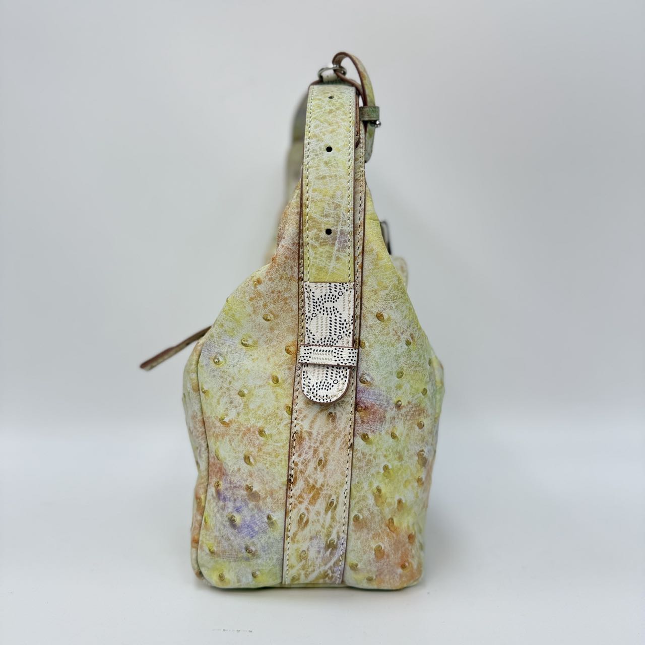 Original Design | High-End Handcrafted Custom Bag-BUBU HOBO(Colored Ostrich Leather)