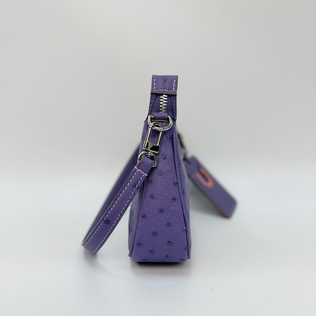 Original Design | High-End Handcrafted Custom Bag-Felicia(Purple Ostrich Leather) - Pre-Owned