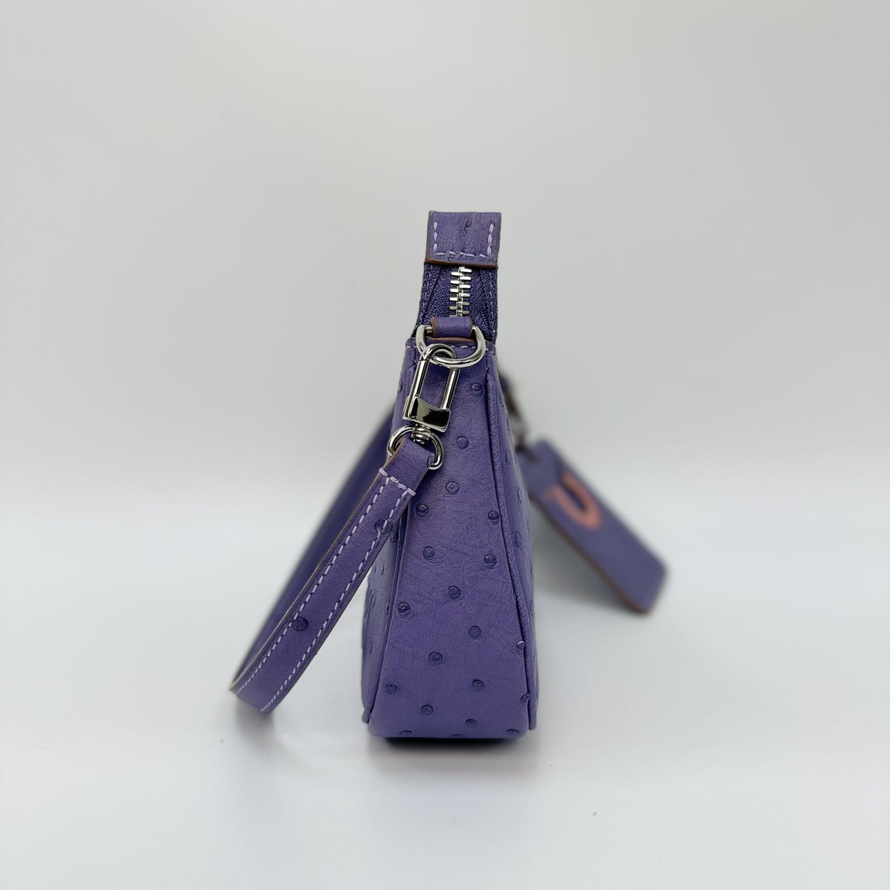 Original Design | High-End Handcrafted Custom Bag-Felicia(Purple Ostrich Leather) - Pre-Owned