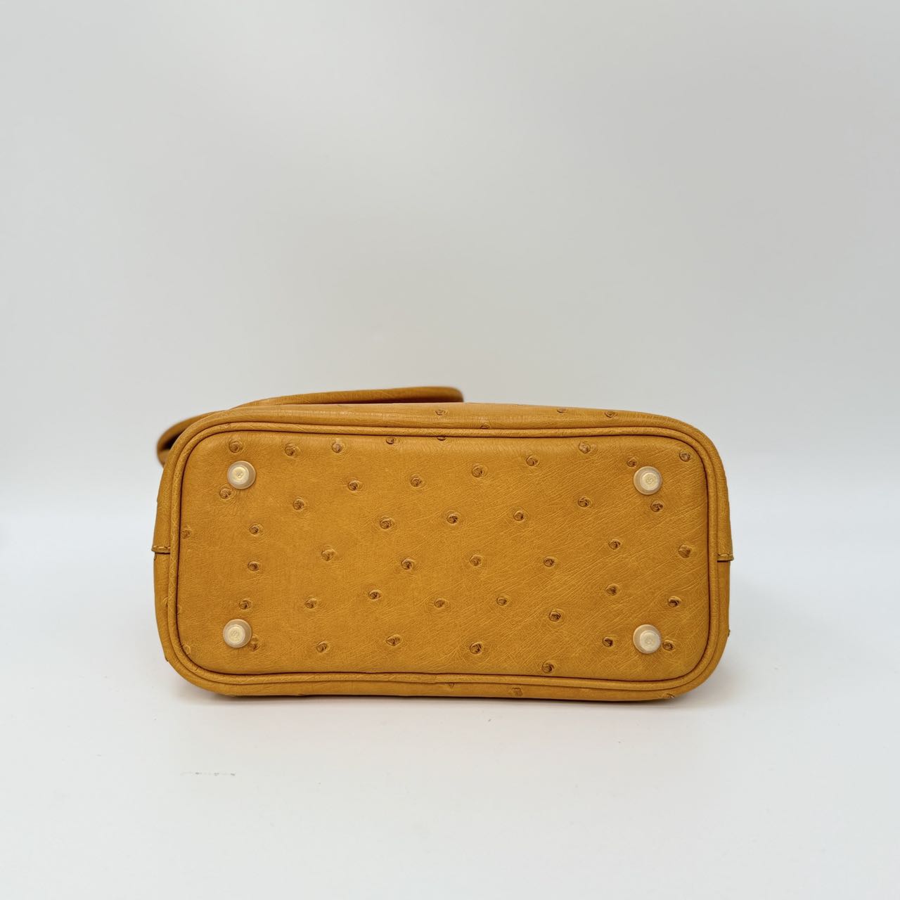 Original Design | High-End Handcrafted Custom Bag-ALL IN TOTE (yellow Ostrich Leather) - Pre-Owned