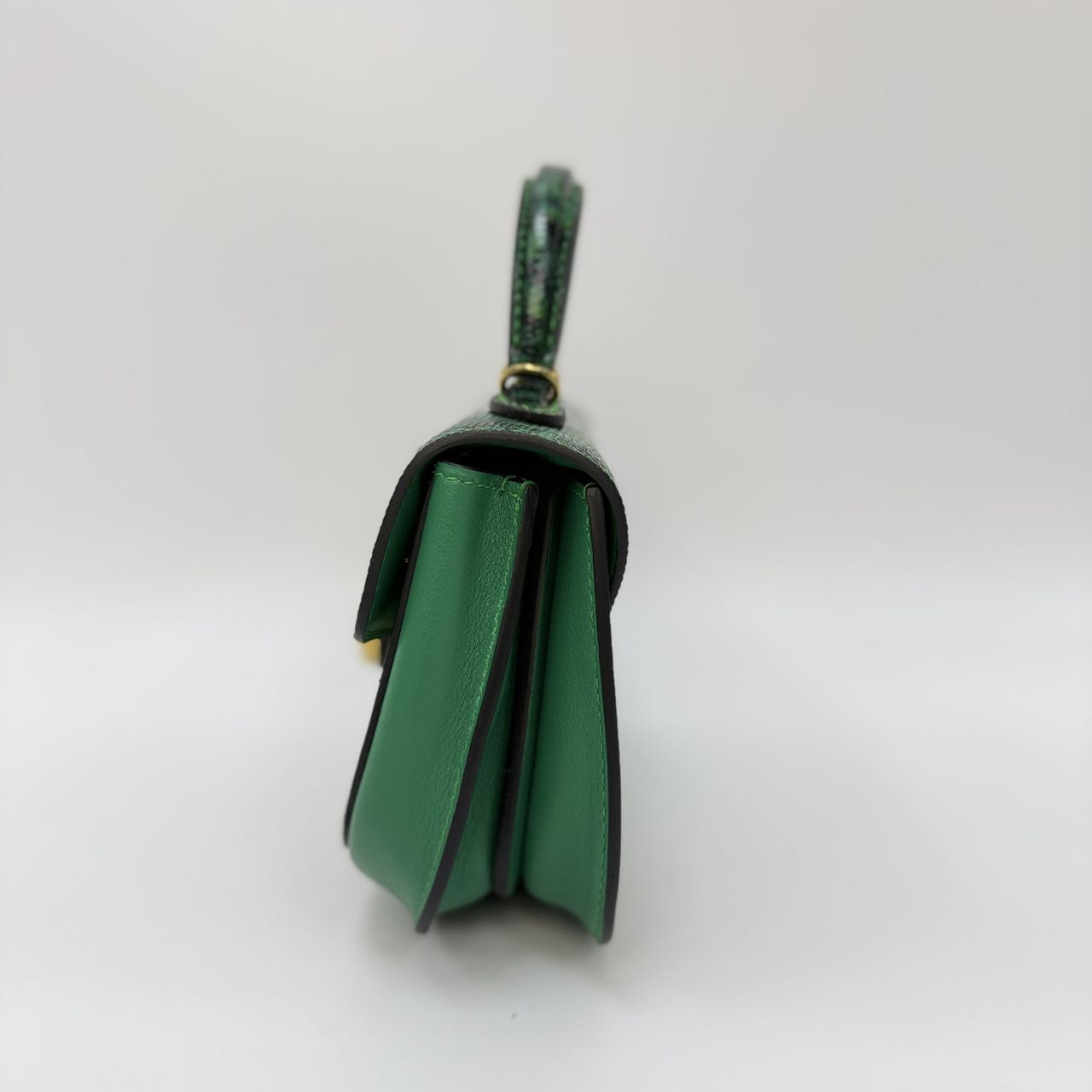 Original Handcrafted High-End Custom Bag Collection (Original Design)-YUANBAO handle Bag with Crossbody Strap（Lizard Leather Patchwork）） - Pre-Owned