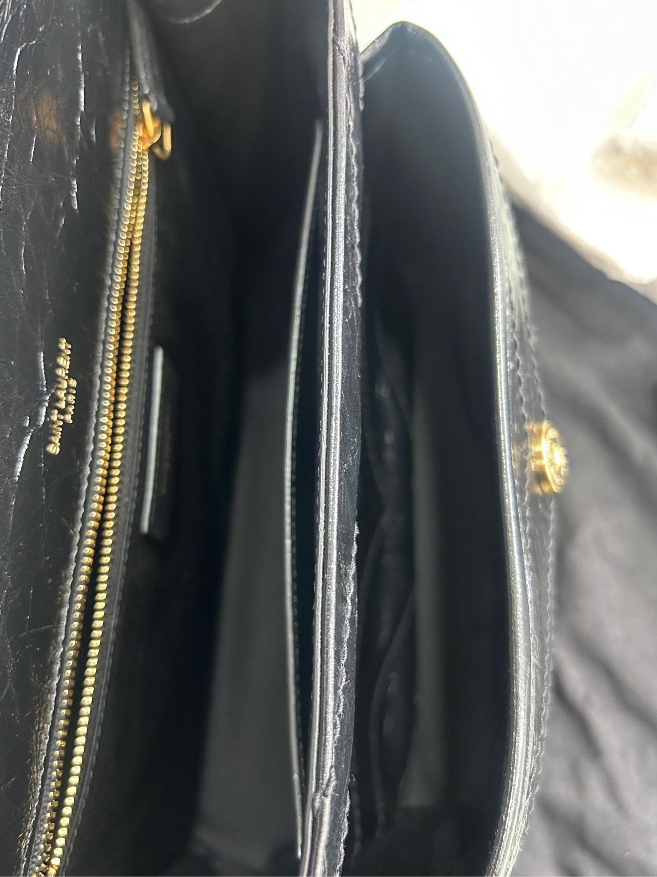 Saint Laurent Niki Medium Chain Shoulder Bag Black Gold Classic Women