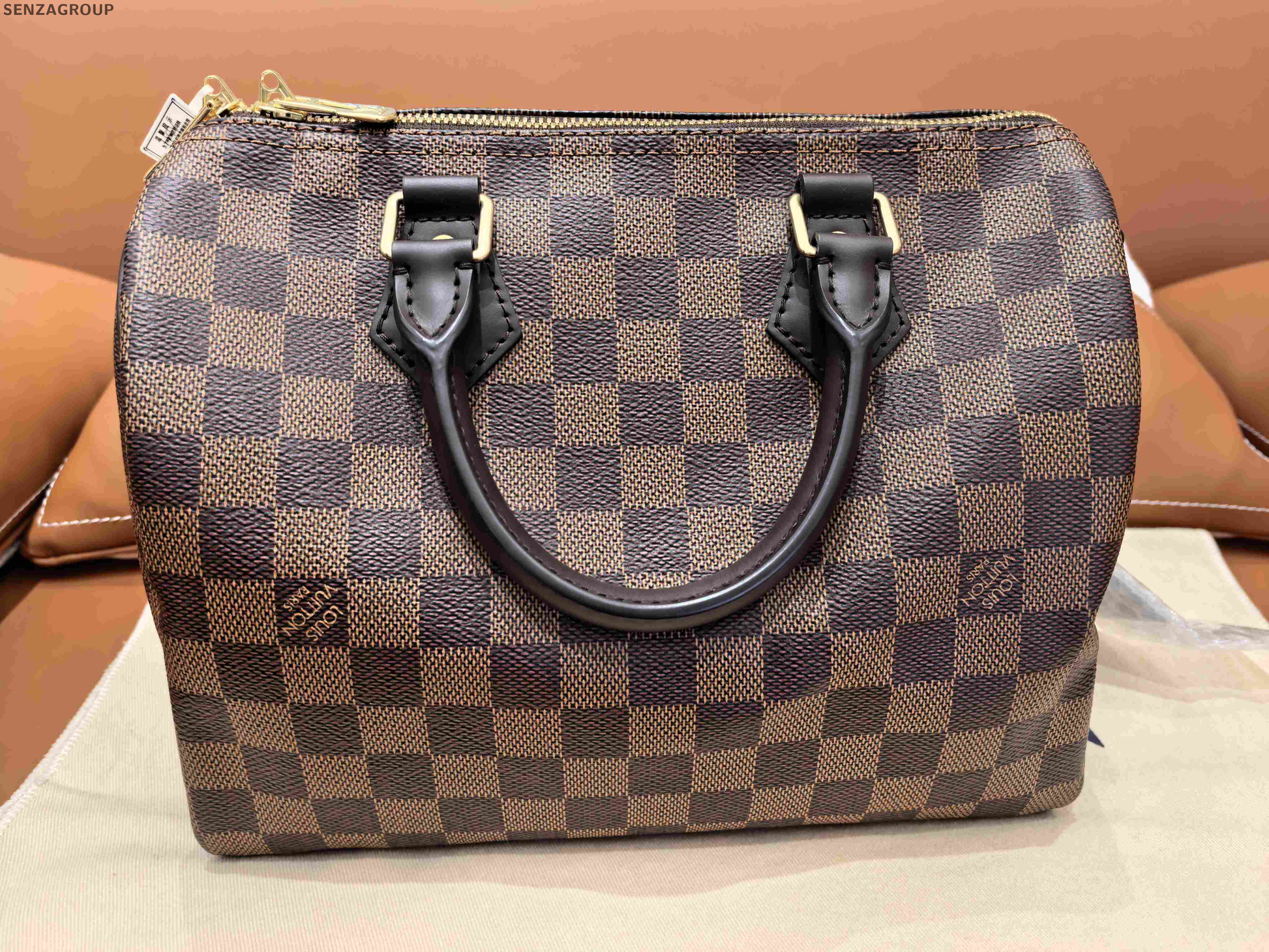 Louis Vuitton Speedy 25 Damier Ebene Shoulder Bag Women Classic