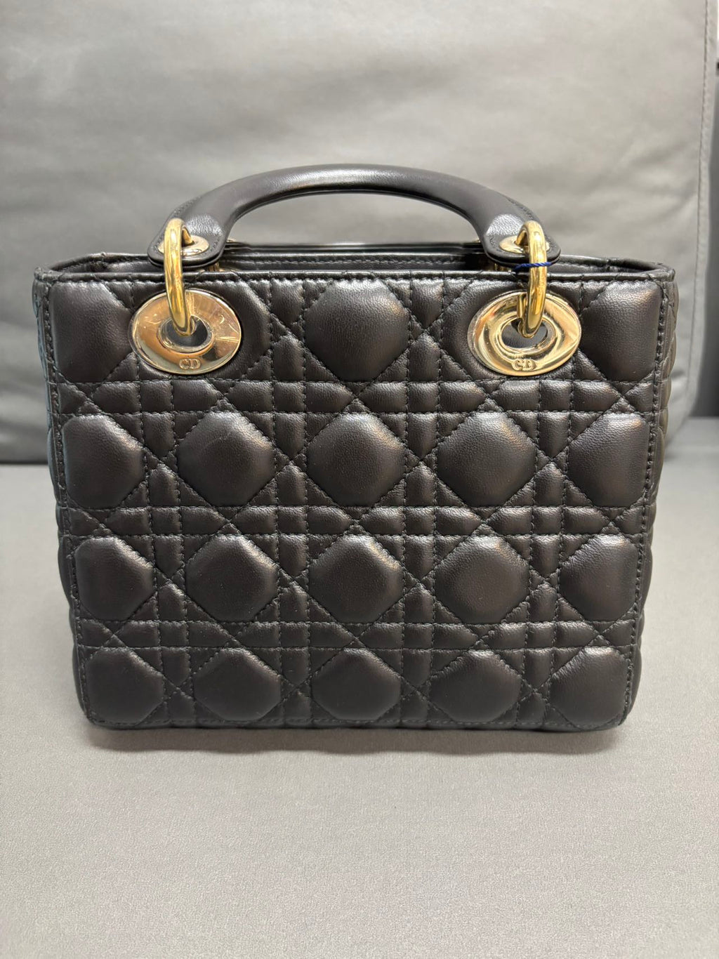 Lady Dior Bag (4 Compartments) in Black and Gold - Pre-Owned