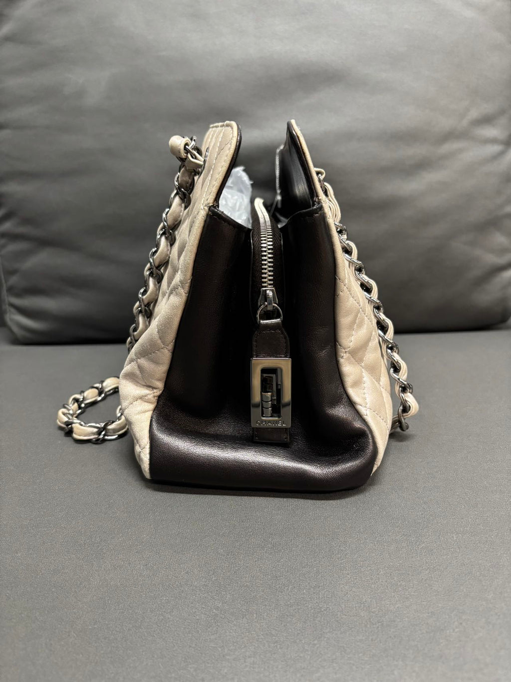 Chanel Classic Flap Shoulder Bag - Light Color, Pre-Owned