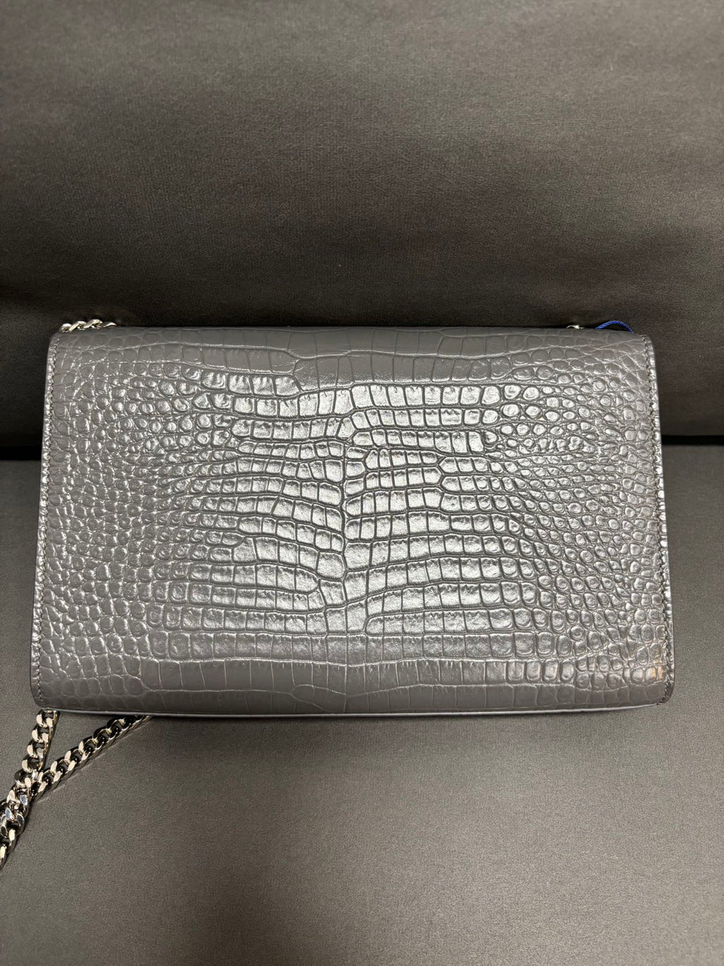 Saint Laurent Kate Bag in Silver-Gray - Pre-Owned