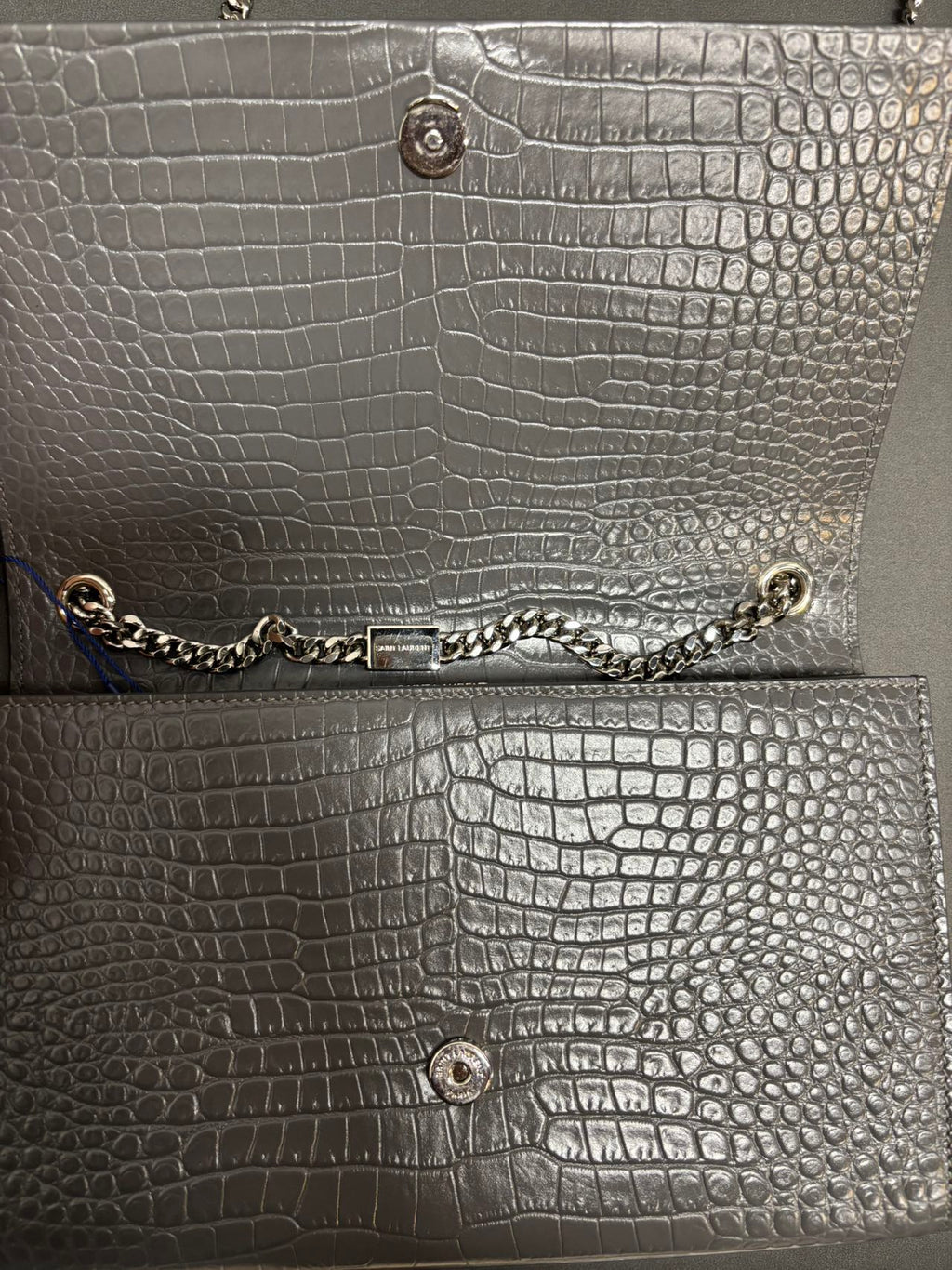 Saint Laurent Kate Bag in Silver-Gray - Pre-Owned