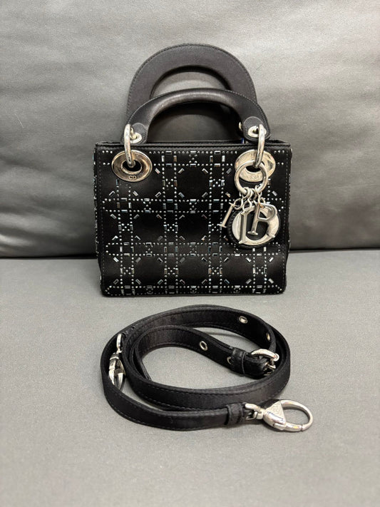 Lady Dior Bag in Black with Silver Hardware