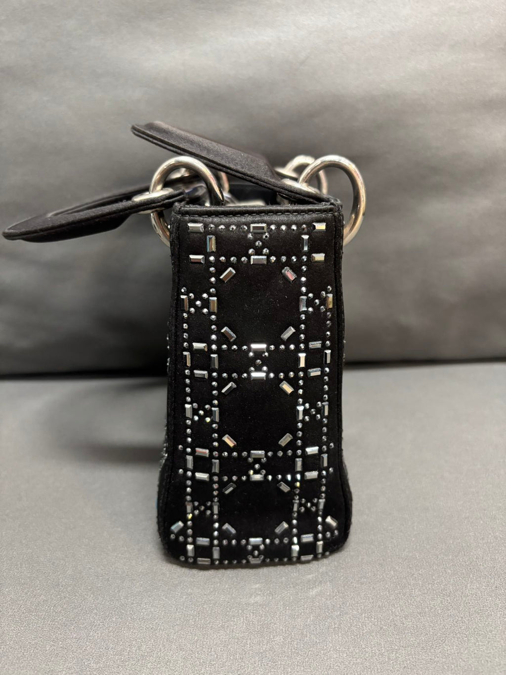 Lady Dior Bag in Black with Silver Hardware - Pre-Owned