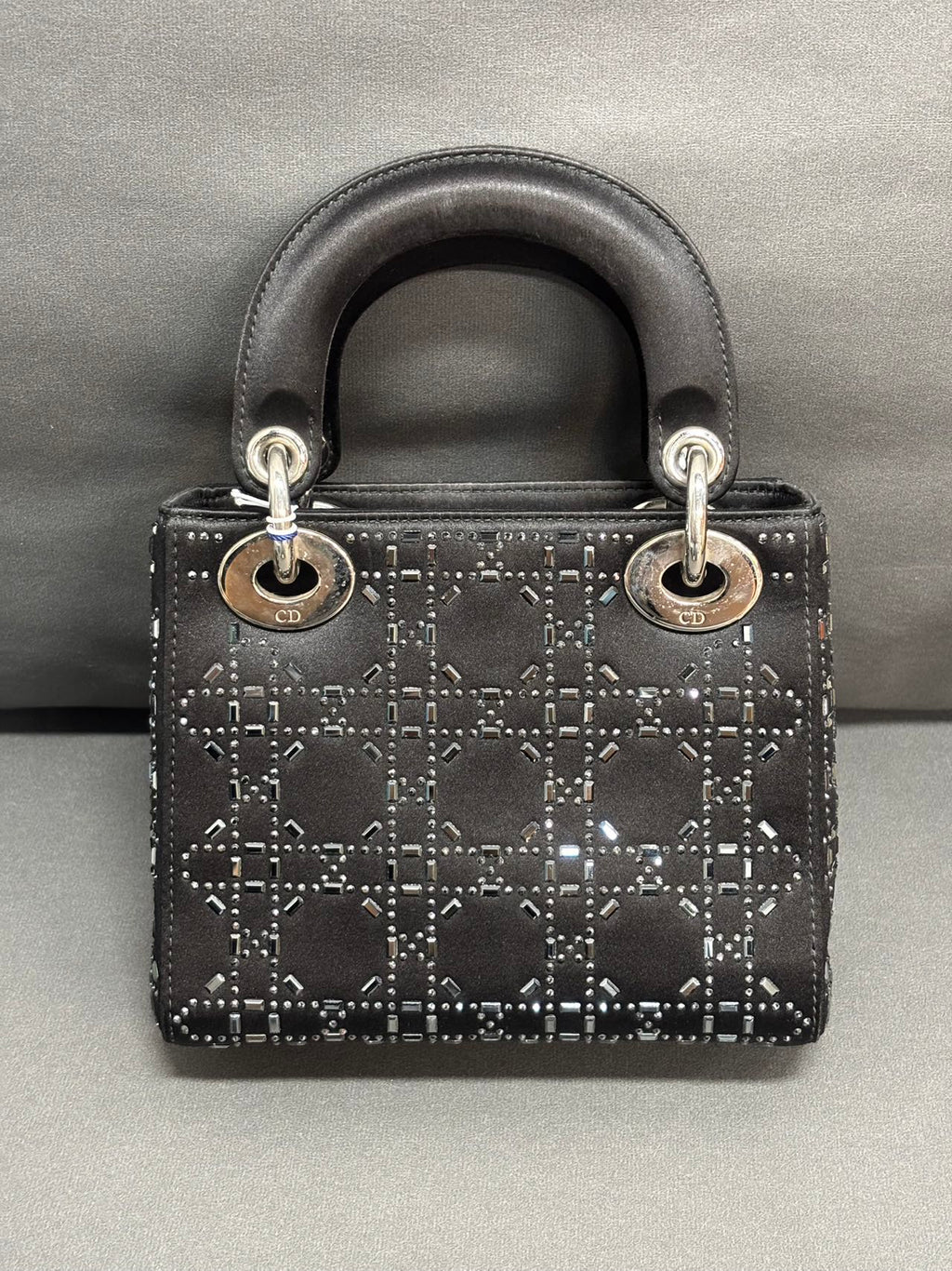 Lady Dior Bag in Black with Silver Hardware - Pre-Owned