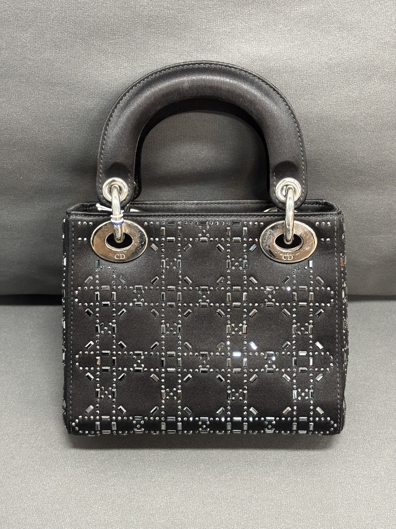 Lady Dior Bag in Black with Silver Hardware - Pre-Owned