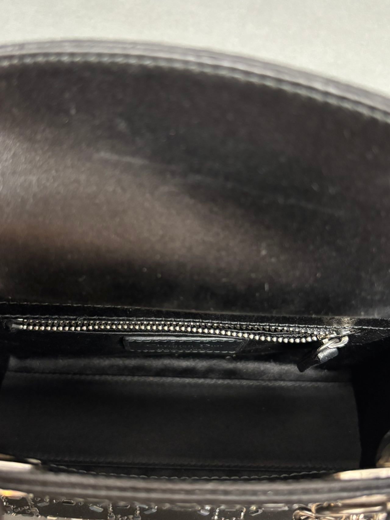Lady Dior Bag in Black with Silver Hardware - Pre-Owned