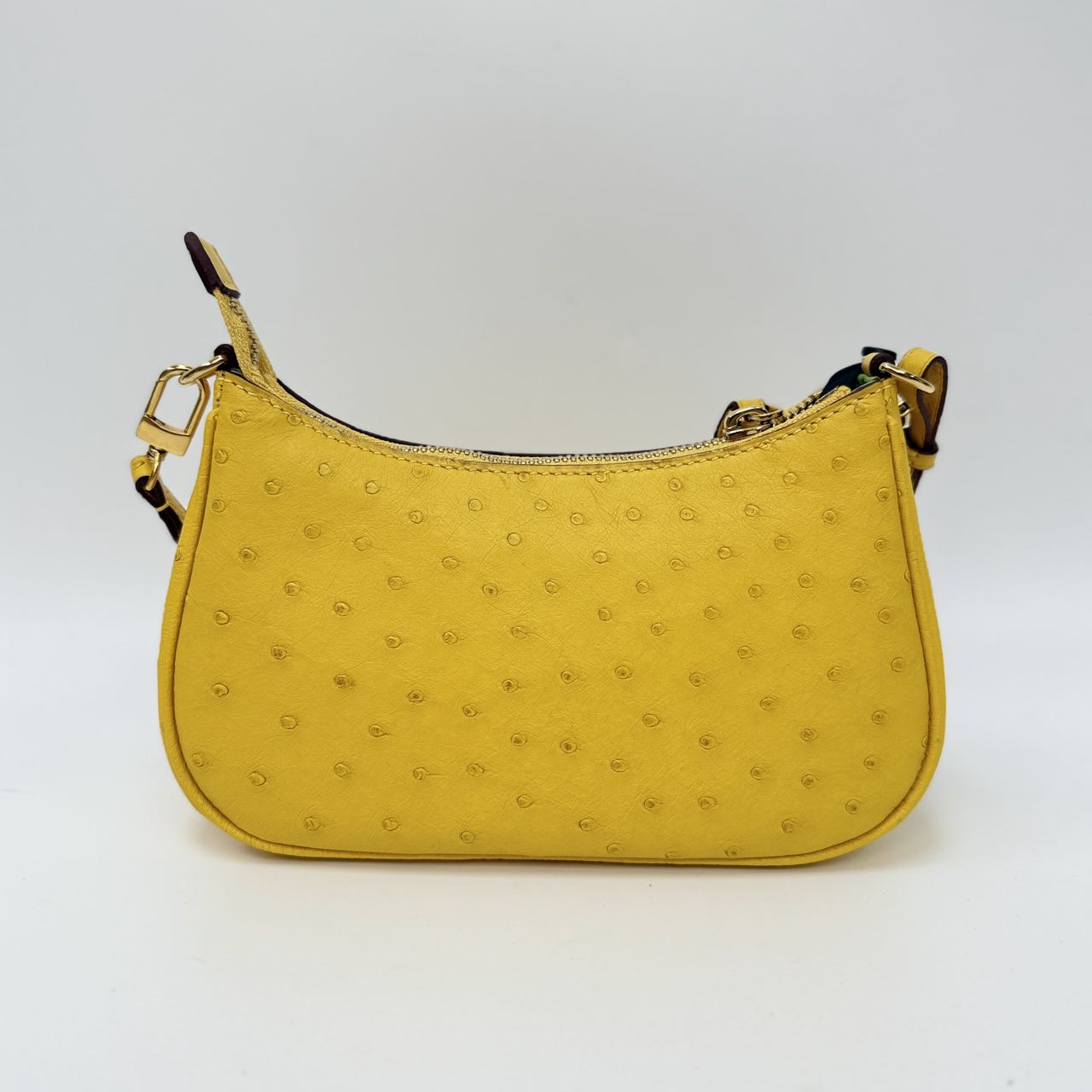 Original Design | High-End Handcrafted Custom Bag-Felicia(yellow Ostrich Leather) - Pre-Owned