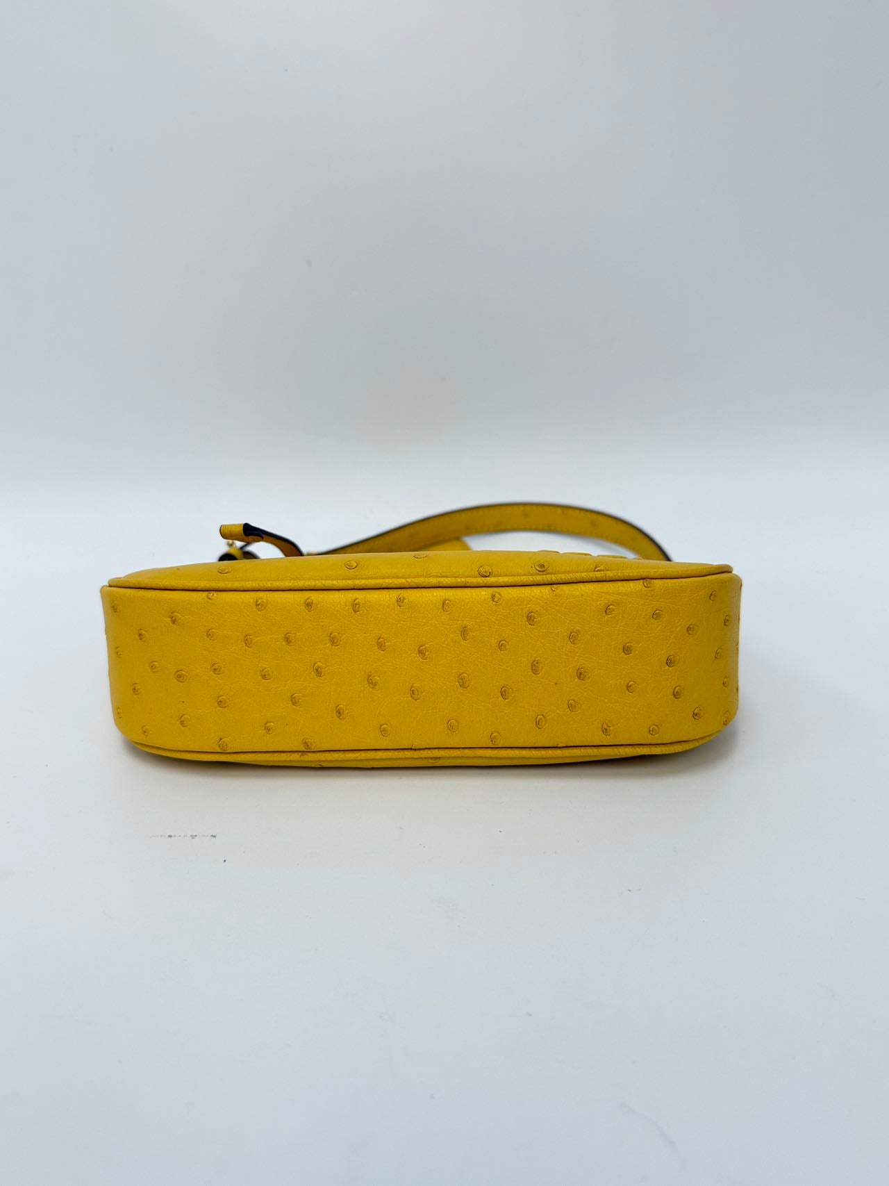 Original Design | High-End Handcrafted Custom Bag-Felicia(yellow Ostrich Leather) - Pre-Owned