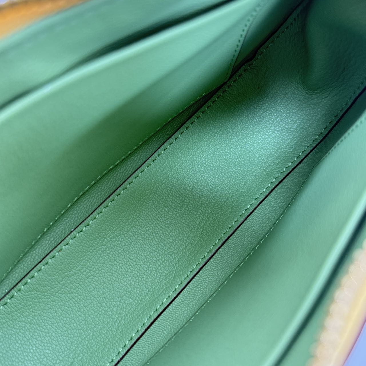 Original Design | High-End Handcrafted Custom Bag-Felicia(yellow Ostrich Leather) - Pre-Owned