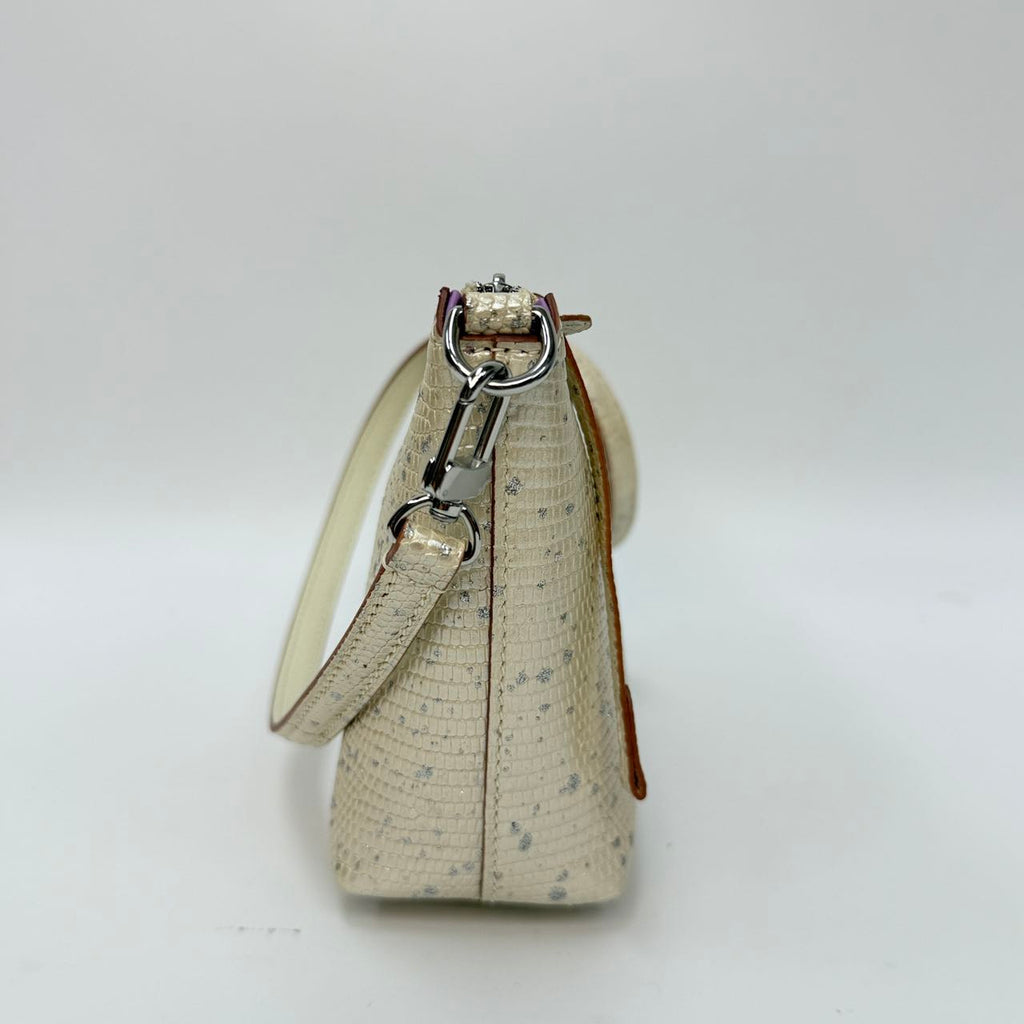 Original Design | High-End Handcrafted Custom Bag-Sail Boat (White Lizard Leather) - Pre-Owned