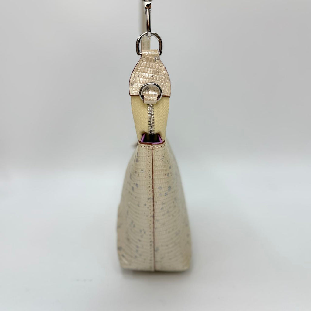 Original Design | High-End Handcrafted Custom Bag-Sail Boat (White Lizard Leather) - Pre-Owned