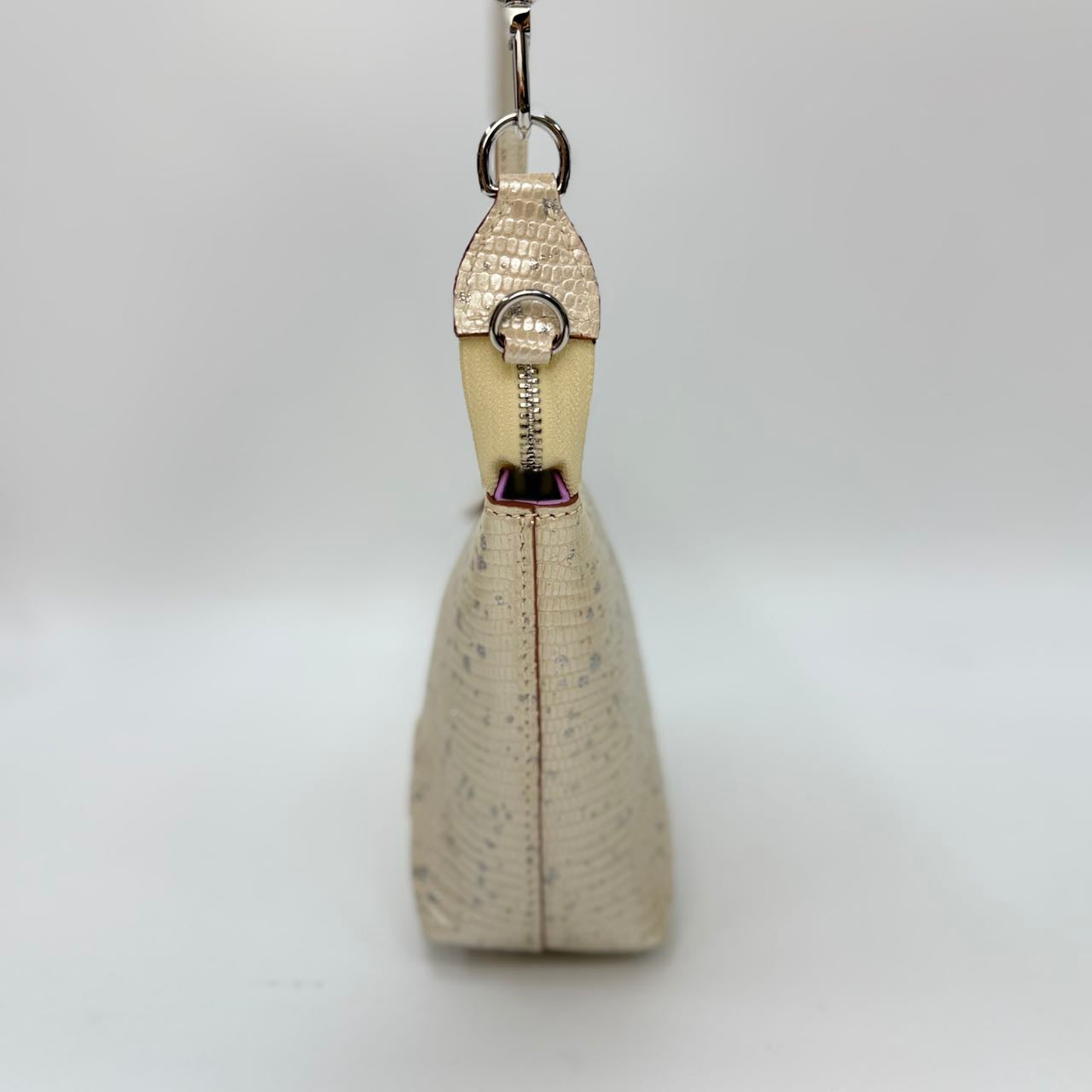 Original Design | High-End Handcrafted Custom Bag-Sail Boat (White Lizard Leather) - Pre-Owned