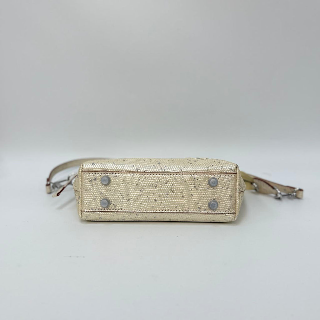 Original Design | High-End Handcrafted Custom Bag-Sail Boat (White Lizard Leather) - Pre-Owned
