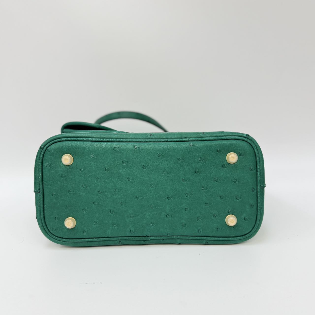Original Design | High-End Handcrafted Custom Bag-ALL IN TOTE (green Ostrich Leather) - Pre-Owned