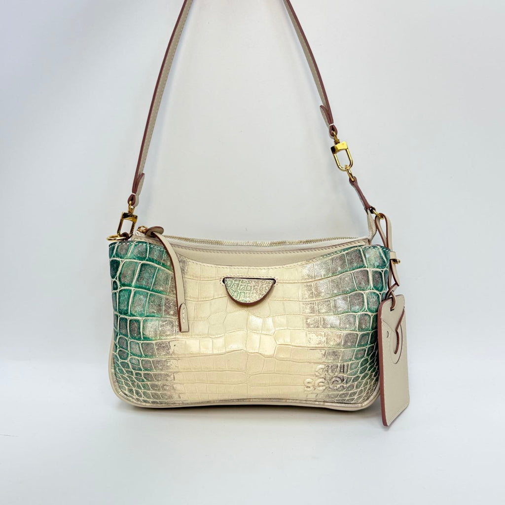 Original Design | High-End Handcrafted Custom Bag-Felicia(Crocodile Leather) - Pre-Owned