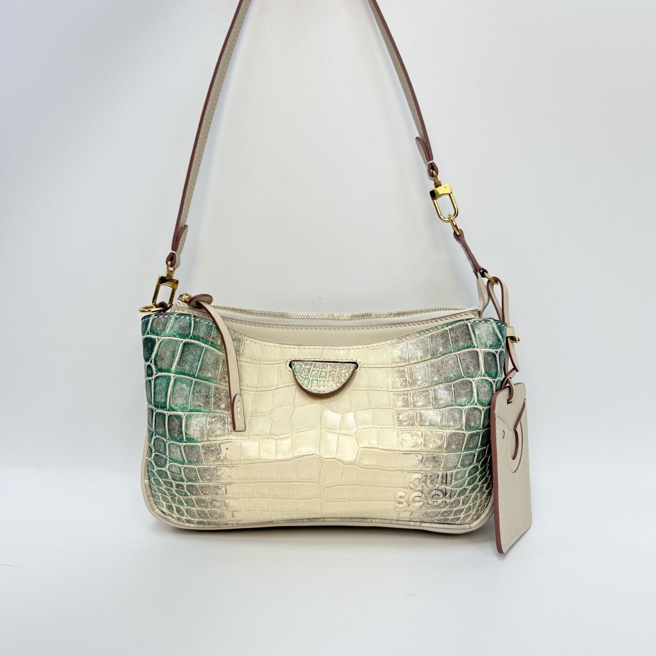 Original Design | High-End Handcrafted Custom Bag-Felicia(Crocodile Leather) - Pre-Owned