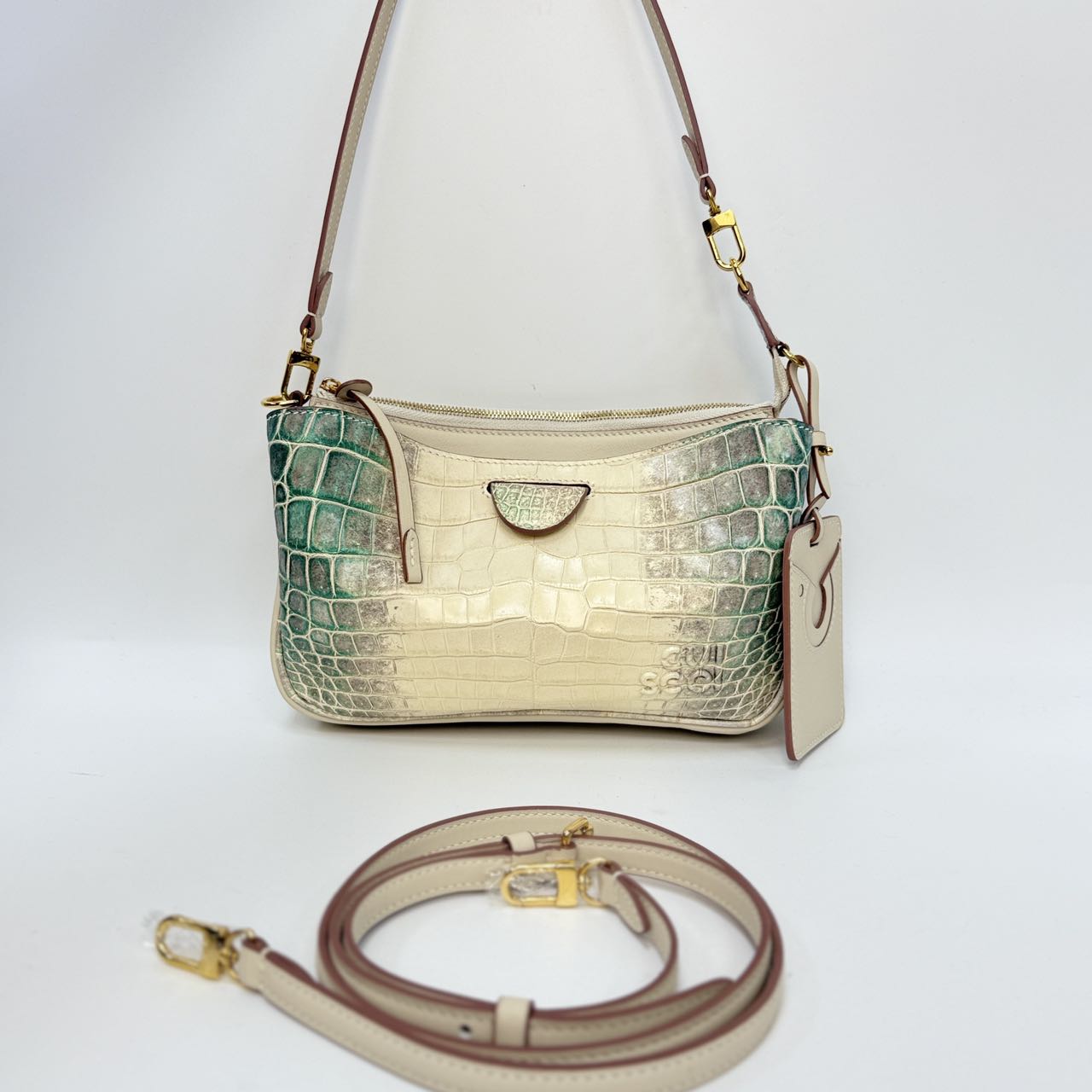 Original Design | High-End Handcrafted Custom Bag-Felicia(Crocodile Leather) - Pre-Owned