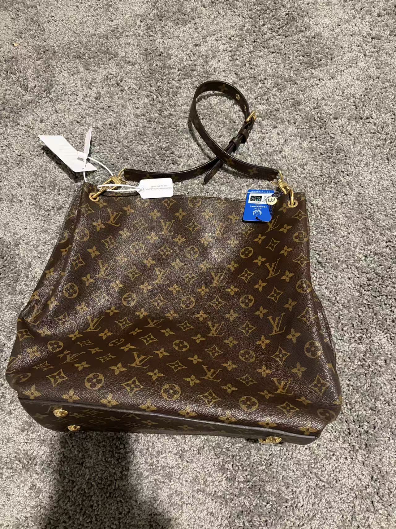LOUIS VUITTON Metis Hobo Monogram Canvas Shoulder Bag Brown