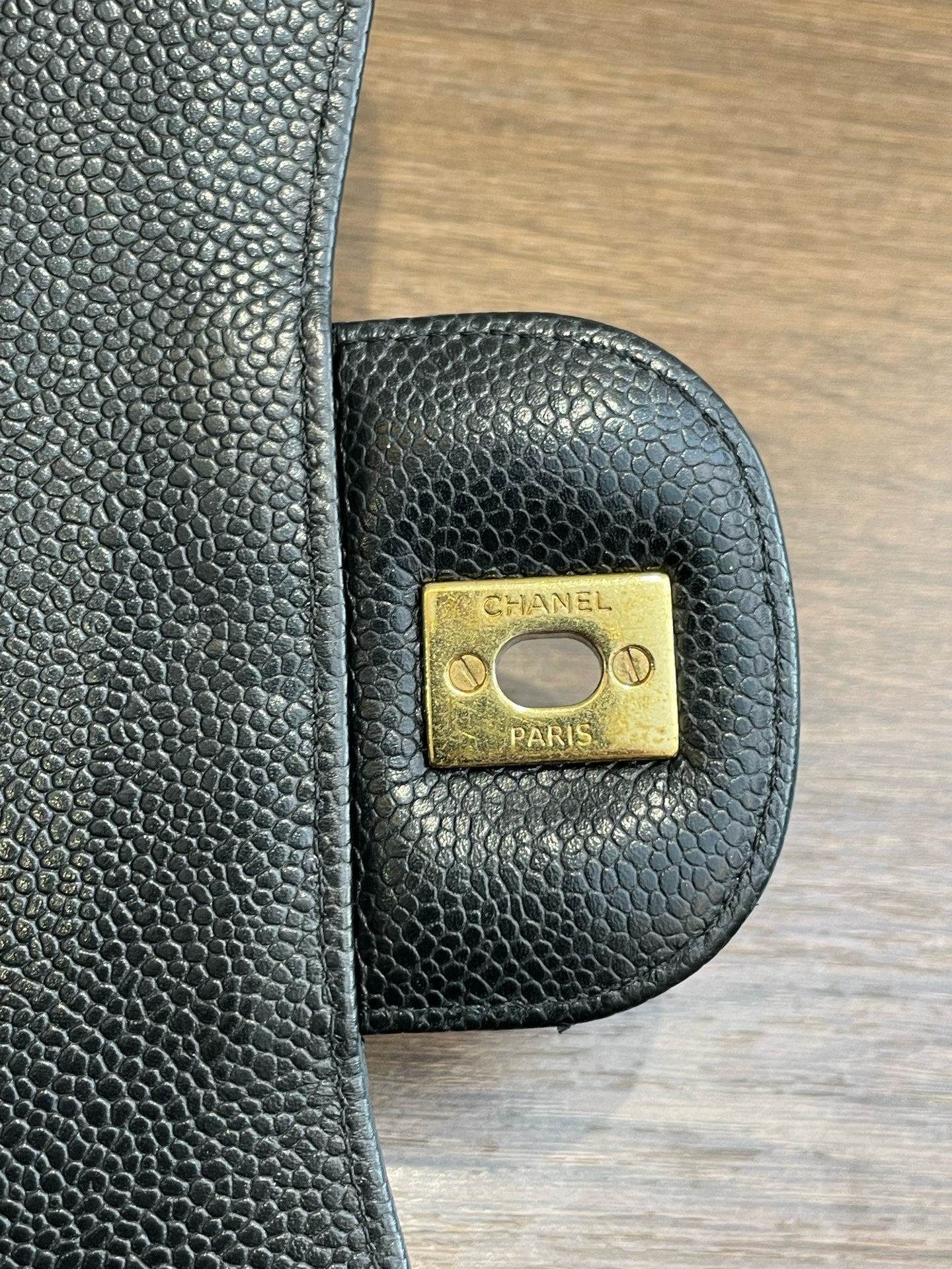Chanel Classic Flap Jumbo - Black Caviar Leather with Gold Hardware - Pre-Owned