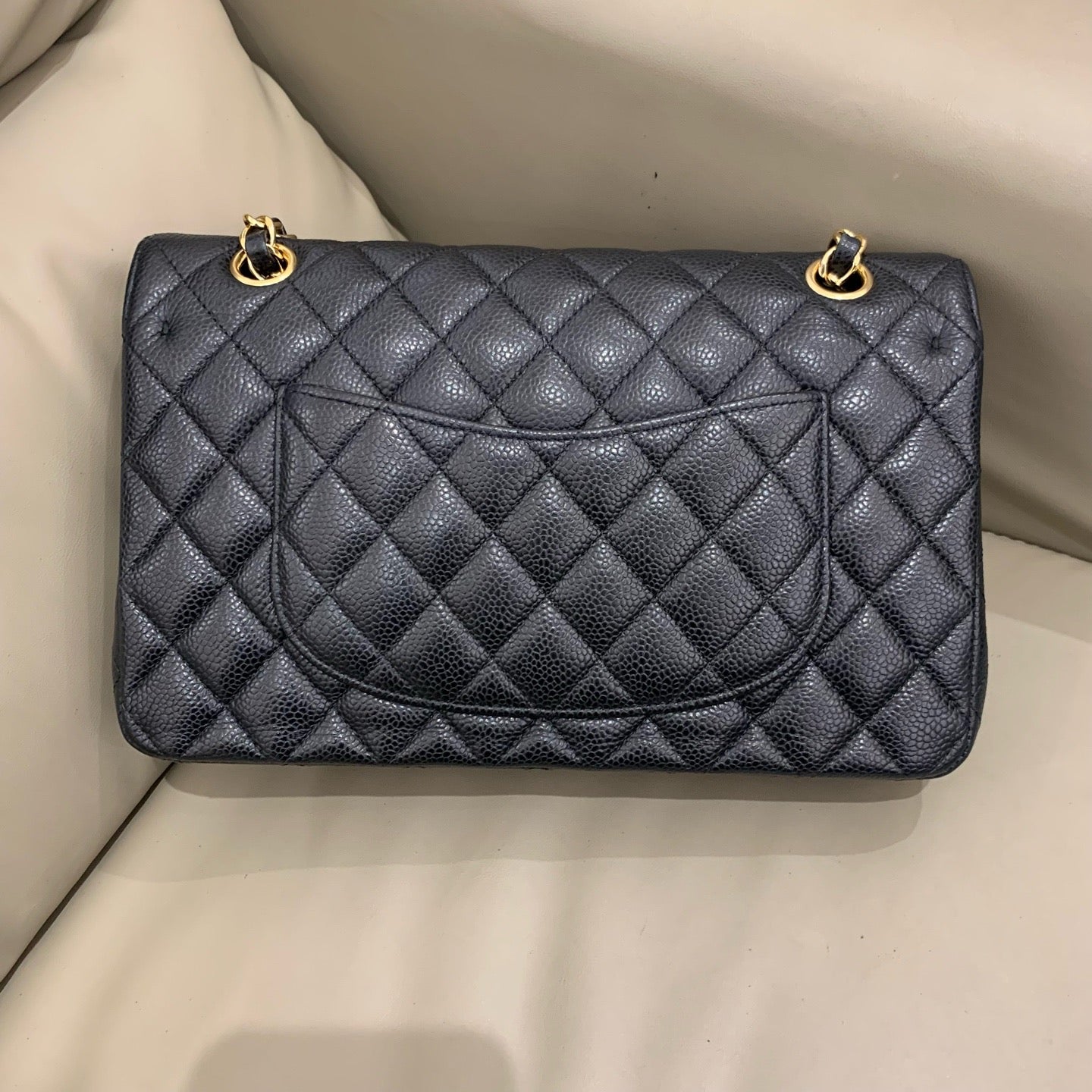 Chanel Classic Medium Double Flap - Black Caviar Leather with Gold Hardware