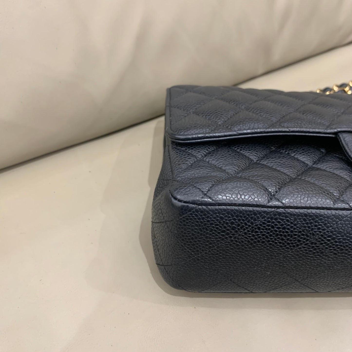 Chanel Classic Medium Double Flap - Black Caviar Leather with Gold Hardware