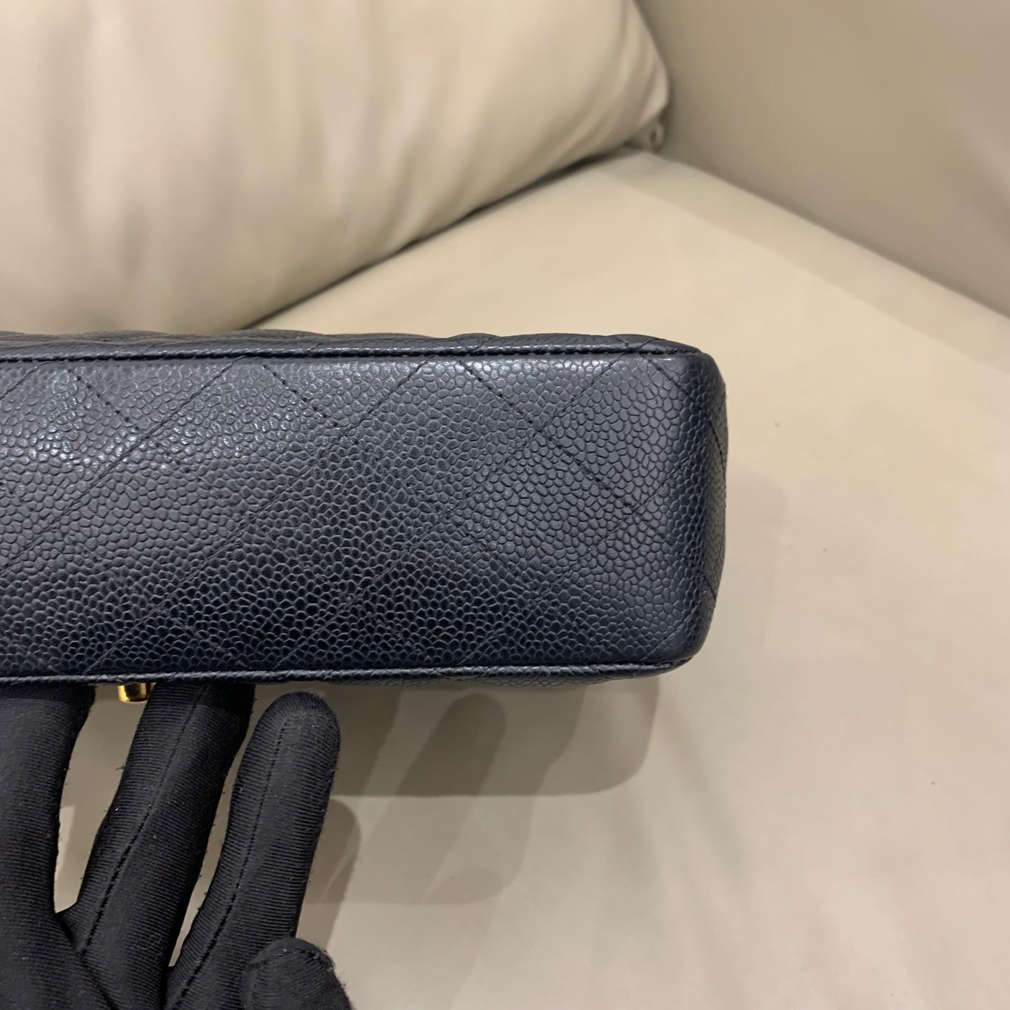Chanel Classic Medium Double Flap - Black Caviar Leather with Gold Hardware
