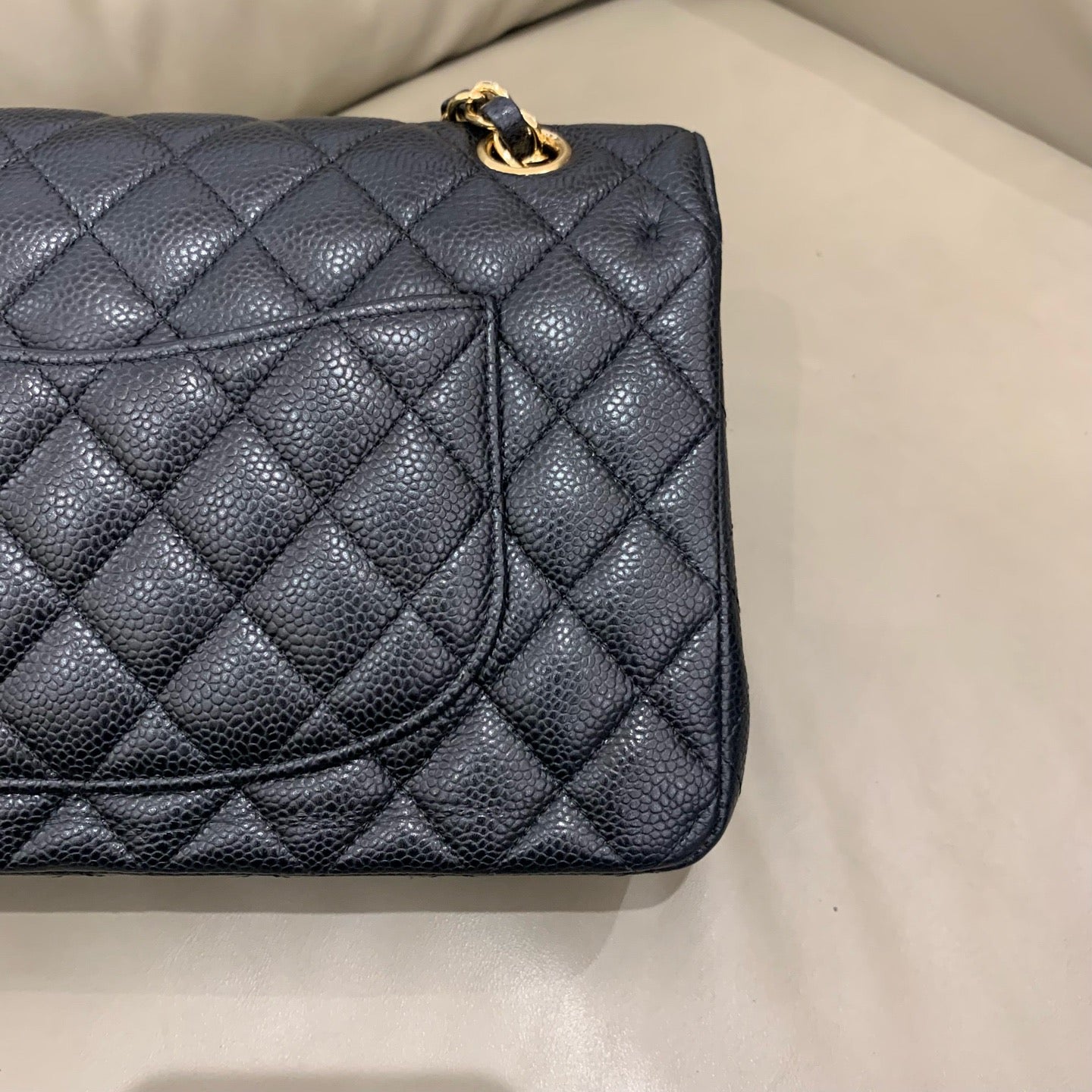 Chanel Classic Medium Double Flap - Black Caviar Leather with Gold Hardware