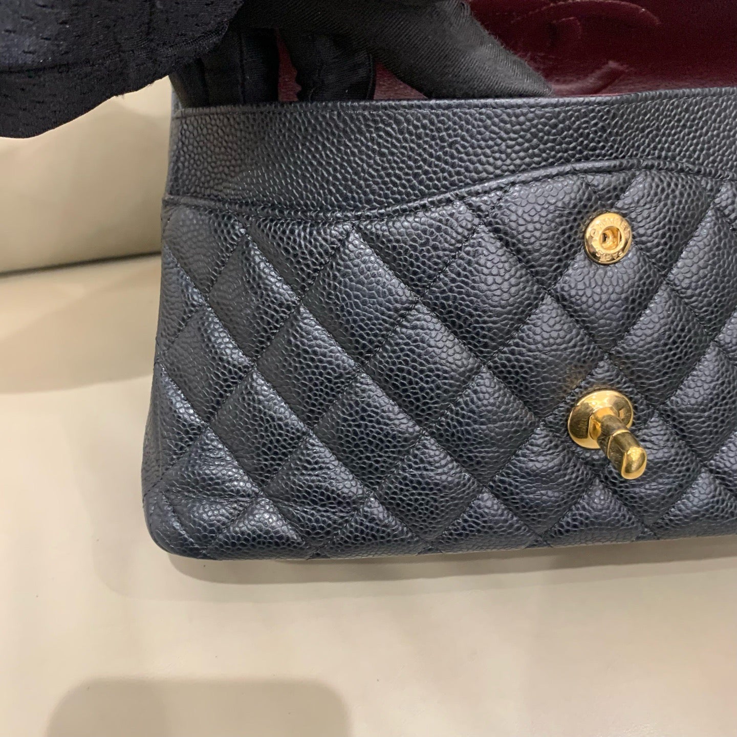 Chanel Classic Medium Double Flap - Black Caviar Leather with Gold Hardware