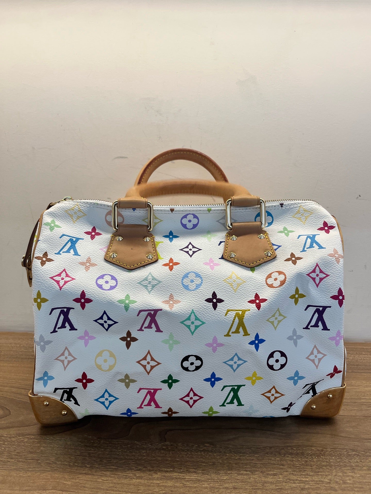 Louis Vuitton x Takashi Murakami Monogram Multicolore Speedy 30 (White)