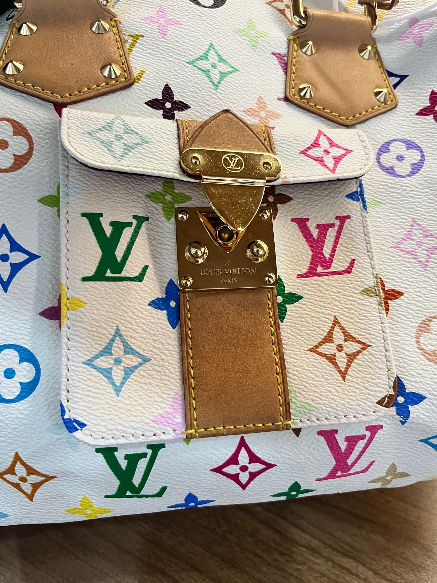Louis Vuitton x Takashi Murakami Monogram Multicolore Speedy 30 (White)