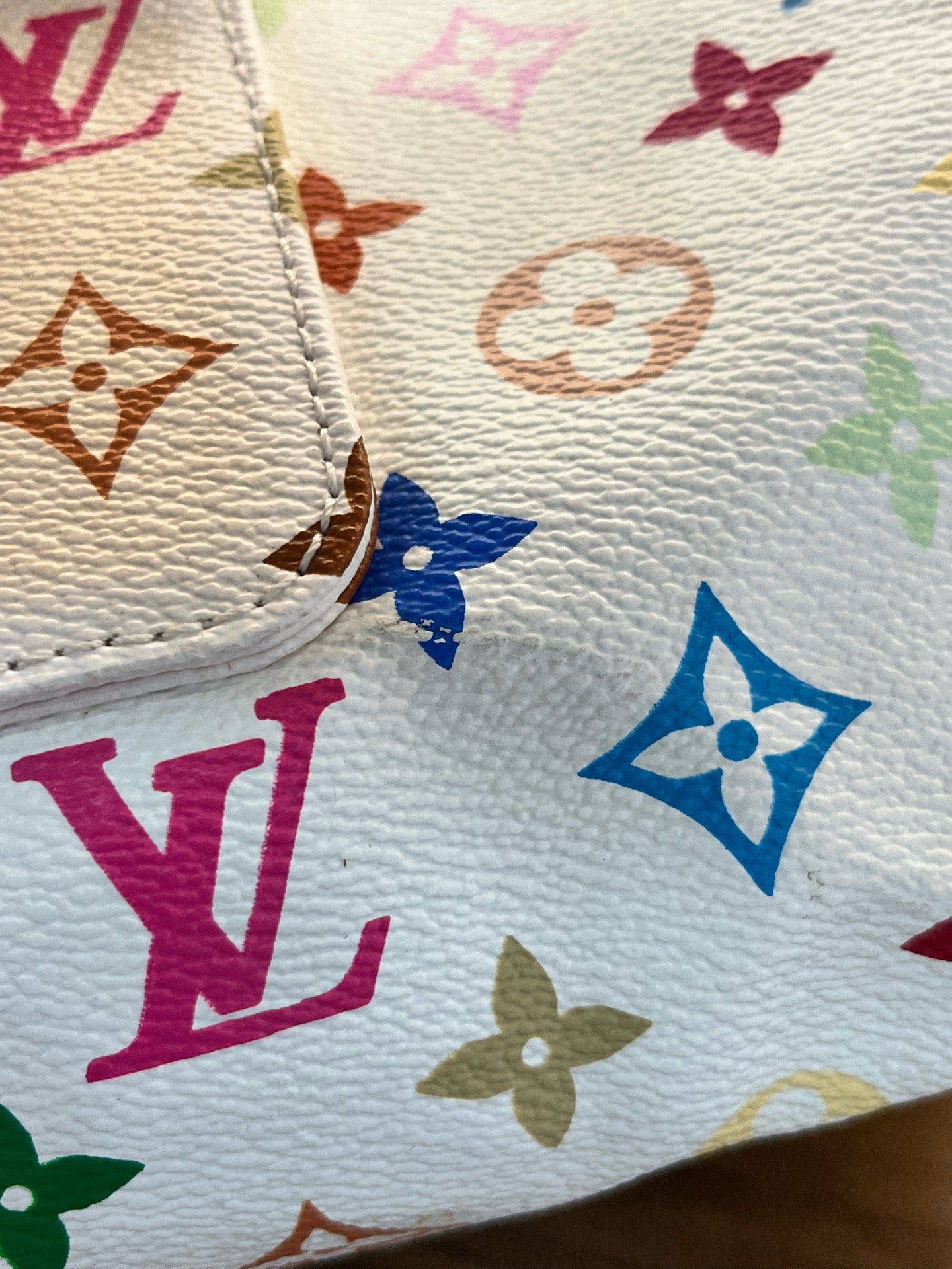 Louis Vuitton x Takashi Murakami Monogram Multicolore Speedy 30 (White)