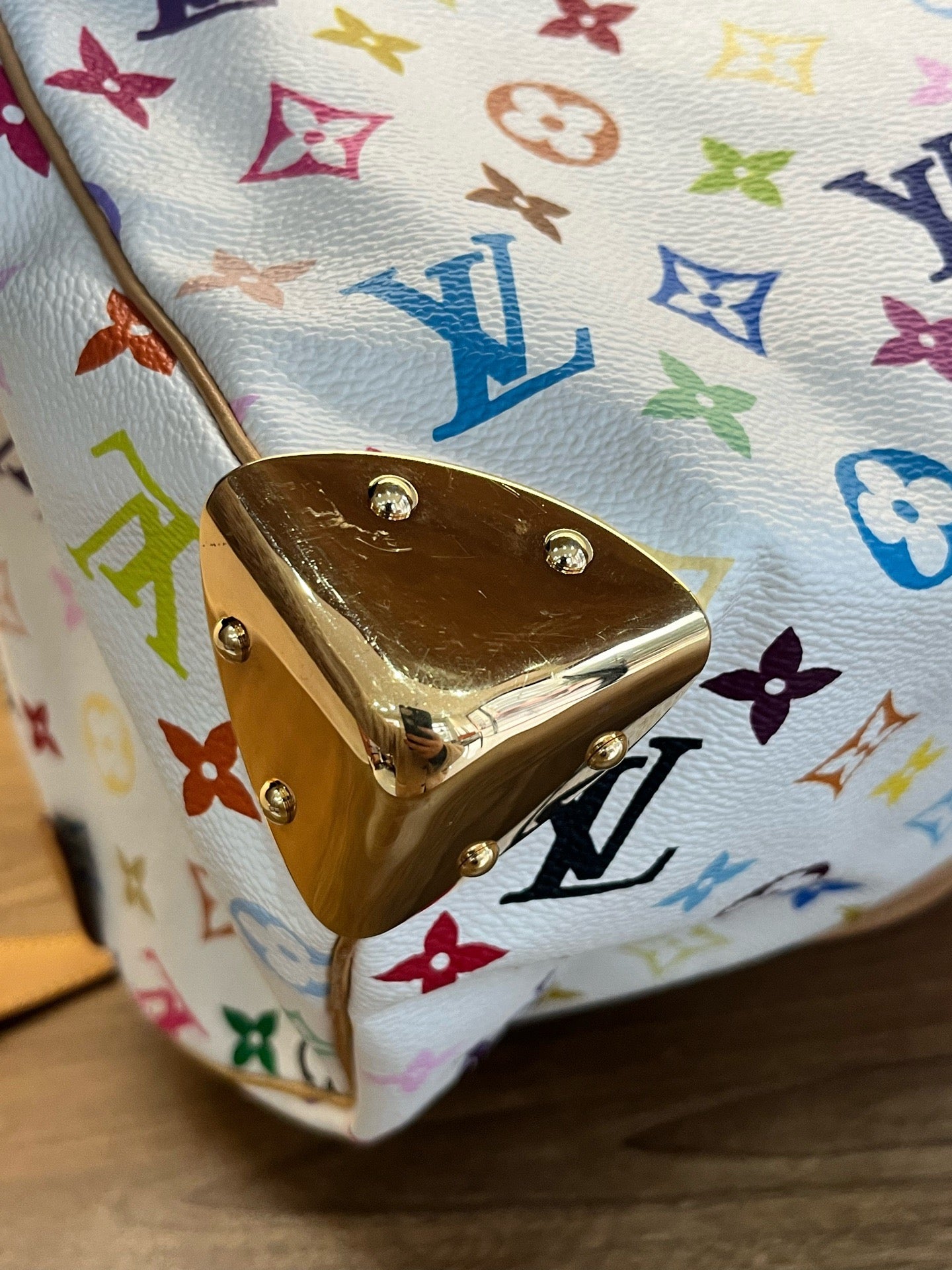 Louis Vuitton x Takashi Murakami Monogram Multicolore Speedy 30 (White)
