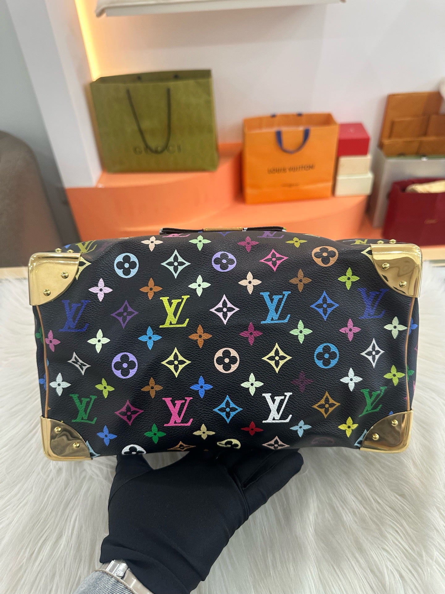Louis Vuitton x Takashi Murakami Monogram Multicolore Speedy 30 (Black)