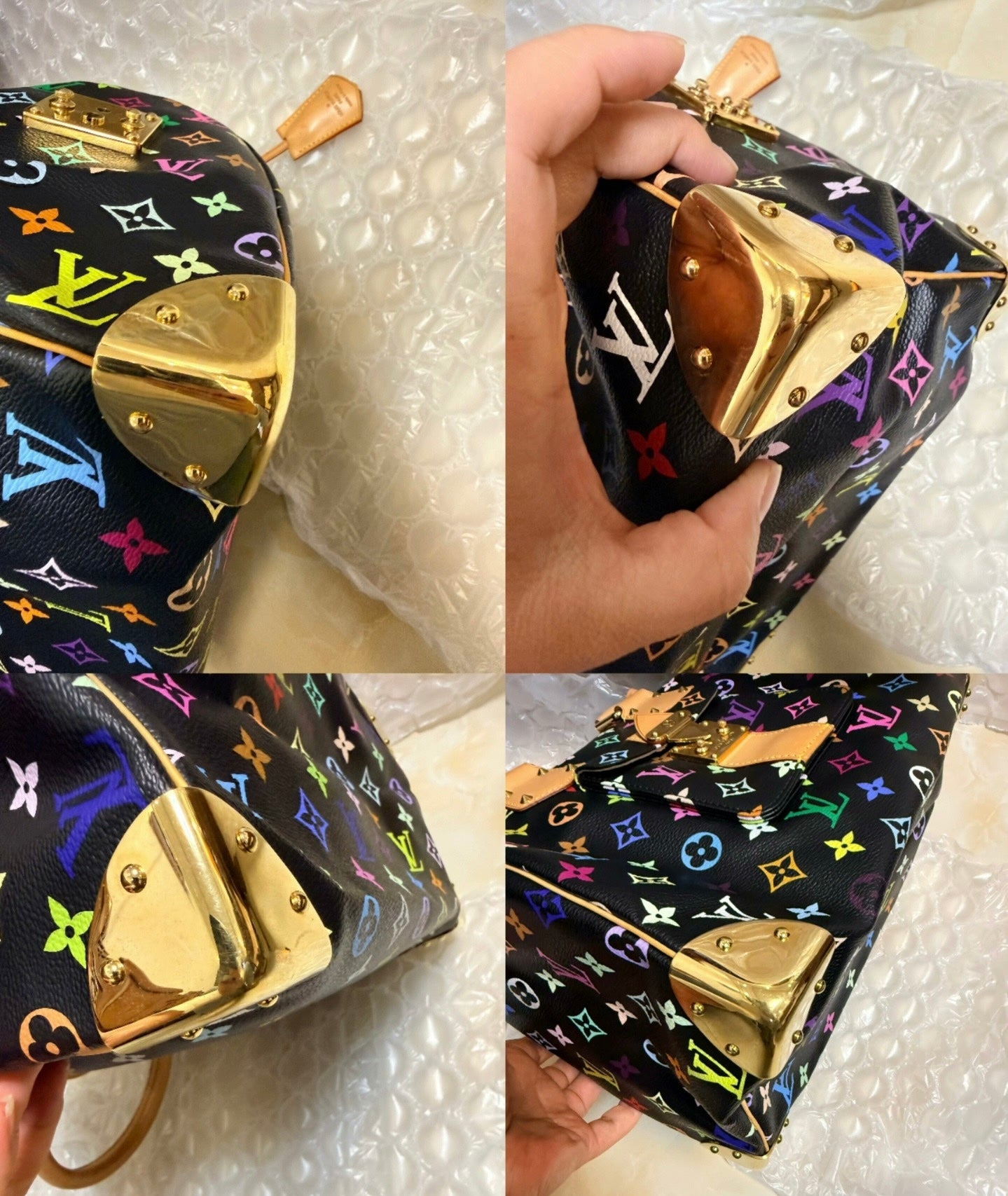 Louis Vuitton x Takashi Murakami Monogram Multicolore Speedy 30 (Black)